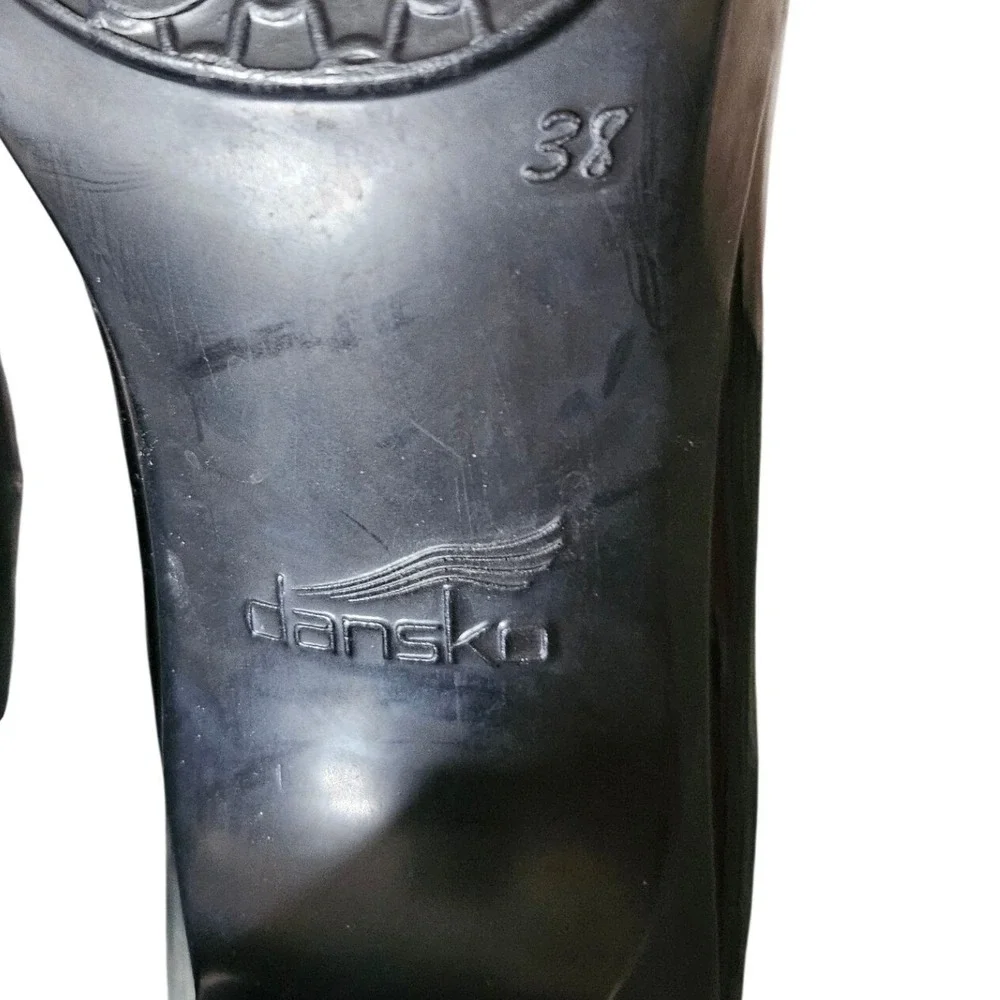 Dansko Bett Black Patent Leather Mary Jane Heels Pumps EU 38 US 7.5 8 Comfort